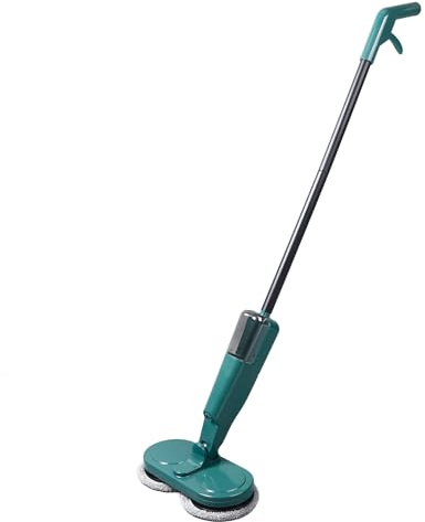 Trapeador Eléctrico Inalámbrico, Trapeador Giratorio Inalámbrico con Varilla Retráctil, Rotación de 180°, Rociador de Agua, Limpiador de Pisos Ligero, Silencioso y Recargable