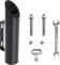 Cenicero de Pared de Acero Inoxidable - Cenicero Redondo para Exterior/Interior con Cerradura Resistente a la Oxidación y Fácil de Limpiar - Ideal para Hotel, Oficina, Balcón, Restaurante (Negro)