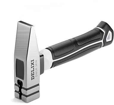 DELIXI Blacksmith Hammer 14oz with Fiberglass Handle 7 Shock Absorbing Small Engineers Hammer