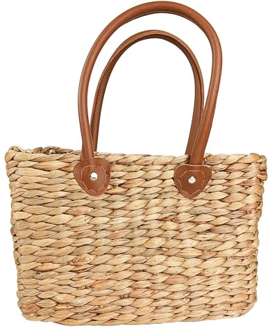 Kobolo Tasche Korbtasche Flechttasche aus Wasserhyazinthe