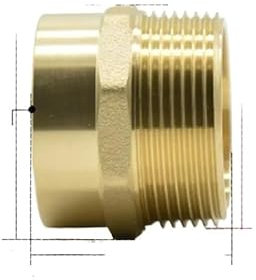 DN40 G 1-1/2 BSPP Male x 42mm Weld Socket Brass Pipe Fitting Coupler Adapter Water Gas Oil SUNBOOOYIN