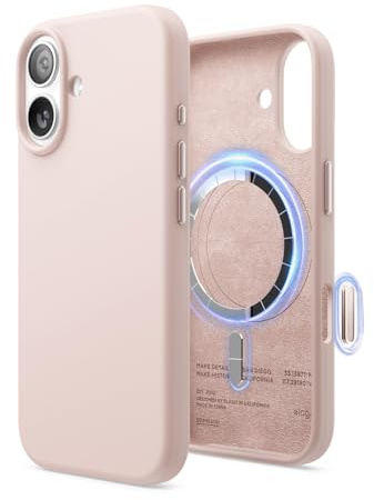 elago Magnetische Silikon hülle für iPhone 17 – MagSafe-kompatibel, Premium-Liquid-Silikon, Stoßfest, Schlankes Schutzcase (Lovely Rosa)