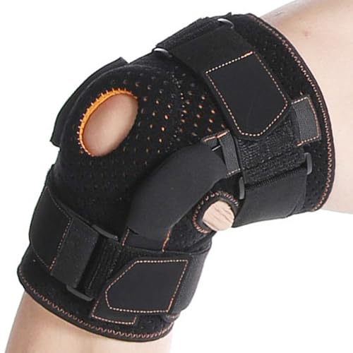 alloneslife Knee Brace With Metal Hinges And Side Stabilizers For Men Women Sport Adjustable Knee Brace For Injury Recovery