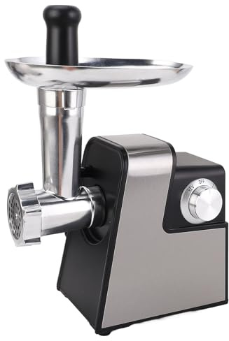 Fockety Tritacarne elettrico, tritacarne per impieghi gravosi 10 in 1 da 2800 W in acciaio inossidabile con più lame e piastre, tubo per insaccare salsicce per la cucinaa di casa (Plug 220v)