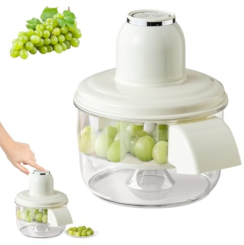 Electric Machine Garlic Peeler ,Automatic Fruit Peeling Tool for Grapes, Garlic, Tomato, Cherry (White)