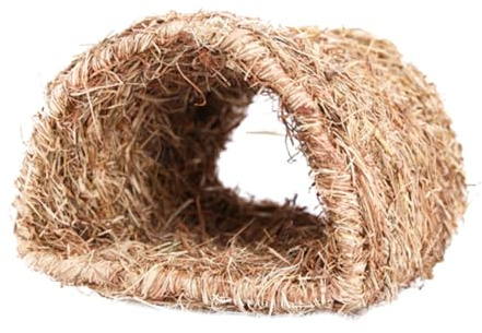 WEKADRIN Handgefertigtes Kaninchenhaus aus Natürlichem Holz Langlebiger Spieltunnel und Nest für Zwergkaninchen Gemütliches Beschäftigungsspielzeug für Kleine Haustiere für Kaninchen und