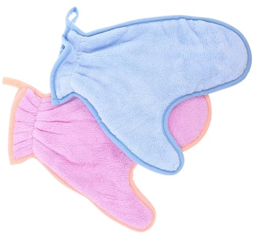 Angoily 2pcs Pet Absorbent Gloves Soft Dog Bathing Gloves for Cats and Dogs Quick Drying Towel for Puppy Bathing and Cleaning