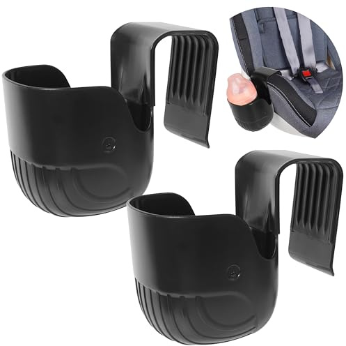 Ihaapsi Drink & Snack Holder 2 Pack, Car Seat & Stroller, Universal | Keeps drinks & snacks within reach. Fits car seats, pushchairs, wheelchairs & treadmills. Tool-free, dishwasher safe.
