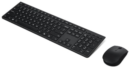 Lenovo Professional - Tastatur-und-Maus-Set - Full Size - kabellos - Bluetooth, 2.4 GHz - QWERTZ - Deutsch - Grau - braune Box
