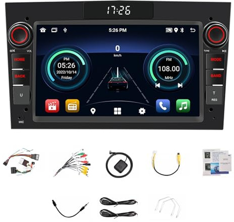 KIXZSAZ Car Radio Integrated With USB For Easy Connectivity Hands-free System GPS Sat Nav Compatible Bluetooth UX HD Radio Ready