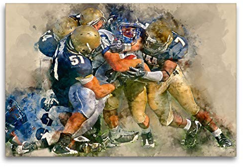 Premium Textil-Leinwand 120 x 80 cm Quer-Format American Football | Wandbild, HD-Bild auf Keilrahmen, Fertigbild auf hochwertigem Vlies, Leinwanddruck von Peter Roder