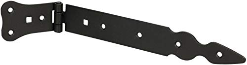 KOTARBAU Nastro per ricarica, 250 mm, cerniera per porta, gancio a croce, cerniera per porta, nero, antiruggine, robusto