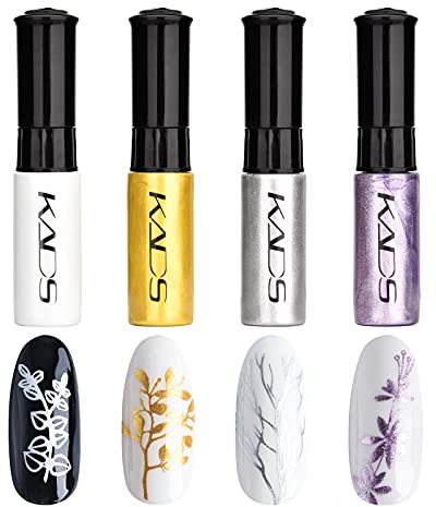 Set di smalti per unghie 4 colori stamping polish smalti metallico luccichio colorato timbratura lacca Nail art design Manicure Stampa Disegno Strumento