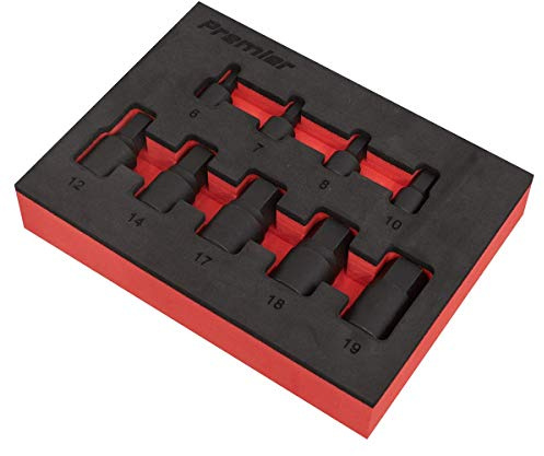 Sealey AK5525 9pc 1/4 & 3/8Sq Drive Low Profile Hex Impact Socket Bit Set