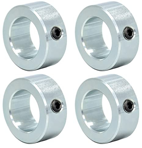 TONAUP Stellringe 20mm, 4 Stück Stellring Achse, Achskappen Schubkarrenrad mit Welle für Sackkarren Reifen Bollerwagen
