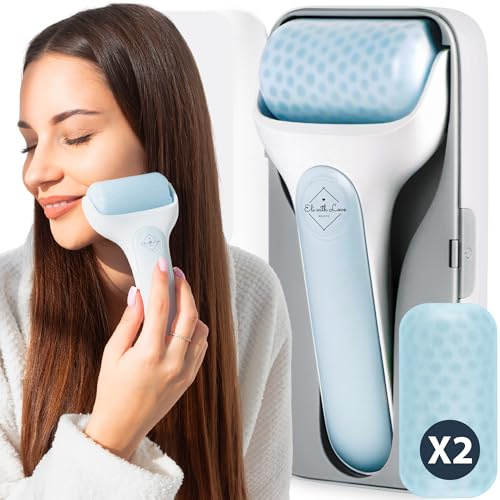 Eli with Love Gesichts-Eisroller für Gesicht Premium mit Tragetasche und 2X Rollen für langanhaltende Kälte - Augenroller für geschwollene Augen & Kältemassage bei Migräne (Ice Roller)