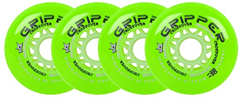 Labeda Rollhockey-Rollen, Crossover X-Soft 74A, Grün, 80 mm, 4 Stück