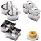 SSRDFU - 6 Pcs Mousse Mold Cake Ring Postre Food Ring Banda de Acero Inoxidable Stamping Cake Ring Set Hornear Forma de Anillo Postre Pastelería Mousse (3 Formas)