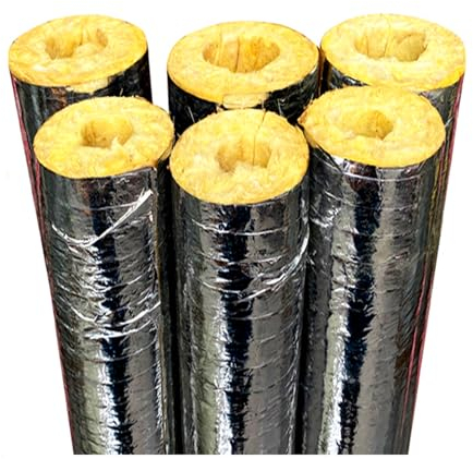 Rohrisolierung Rockwool Rohrschale alukaschiert Rohrisolation, für Kaminrohre und Heizungen, 30mm/50mm Dämmung(133X50mm(5.2x1.9in))