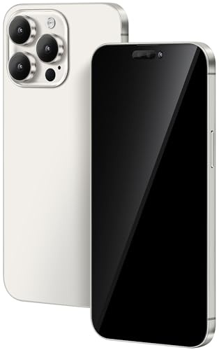 FufoneUS Affichage Faux Jouets téléphone téléphone Portable modèle métallique réplique Non Fonctionnement 1:1 téléphone pour téléphone 15 Faux Jouet Mobile (pour 15 Pro Argent Écran Noir)