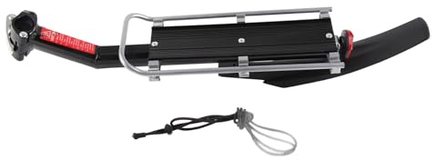 Fahrrad-Hinterradträger, Sattelstützen-Gepäckträger KW-671-05, Aluminiumlegierung, Tragkraft 25 kg, schnelle Demontage, Verstellbarer Fahrrad-Gepäckträger für Radfahren, Camping,