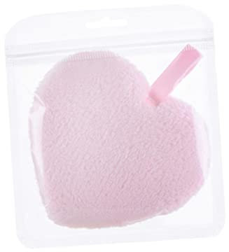 MERRYHAPY 3stücke Puderquaste Reinigungspads Make-up Puderquaste Abschminkpad Gesichtsreinigungspad Reinigungspad Für Make-up Entfernung Herzform Design Waschbar Wiederverwendbar Kosmetikbed