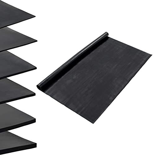 Rouleau de revêtement de sol en caoutchouc antidérapant 1,2 x 5 m 1 mm d'épaisseur Surface lisse pour garage, atelier, usine, salle de sport, van