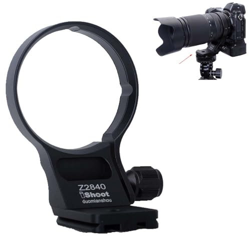 iShoot Collare per obiettivo ad anello per treppiede compatibile con Nikon Nikkor Z 70-180mm F2.8 e Z 28-400mm F4-8 VR, supporto per riprese verticali, staffa a piastra a sgancio rapido per