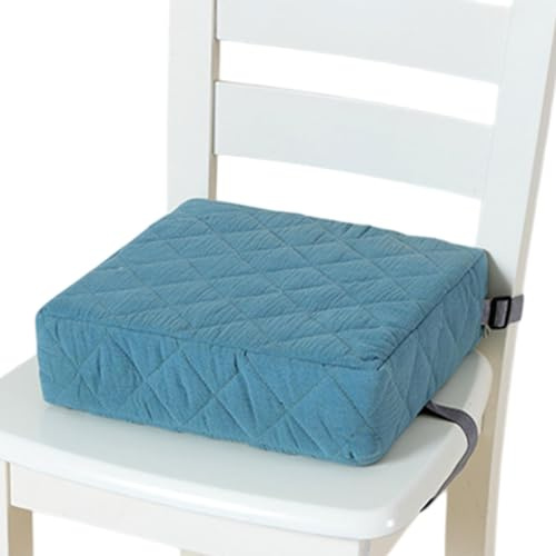 SitzerhöHung Stuhl Kinder,8cm SitzerhöHung Sitzkissen Kinder Mit 2 Sicherheitsschnalle Gurt Tragbare KindersitzerhöHung Rutschfeste StuhlerhöHung Kinder
