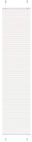 vidaXL Plissee Weiß 40x200 cm Stoffbreite 39,4 cm Polyester, Faltrollo, Klemmfix, Plisseerollo, Jalousie, Rollo, Plisseerollo für Fenster
