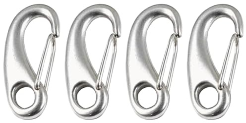 4 x Verschlusskarabiner, 68 mm, Marine-Karabiner-Clips, Schlüsselanhänger, robuster Karabiner, Kletterkarabiner-Clip für Hängematten, Camping, Wandern Zubehör