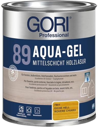 0,75L GORI 89 AQUA-GEL Holzlasur – Die wasserbasierte Weiterentwicklung zu GORI 88 (7801 Eiche Hell)
