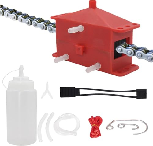Máquina de limpieza de cadena - Herramienta de limpieza y lubricación para motocicleta, cepillo y dispositivo de lubricación, ideal para moto y bicicleta