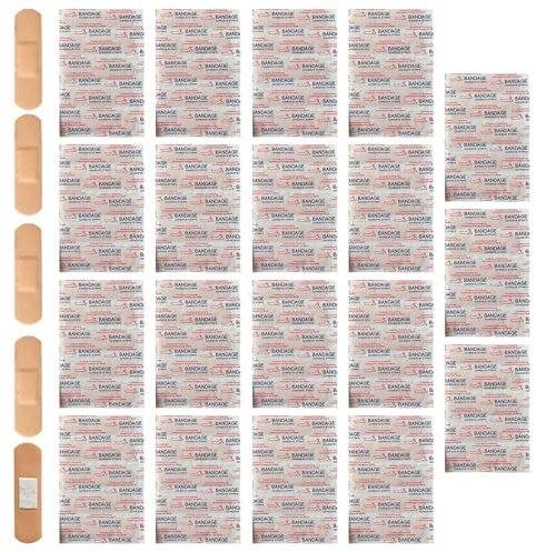 Pansements en tissu – Bandes de bandage adhésives, bandages sécurisés en tissu, patchs de fiables et ventilés confortables | Pansements médicaux tout usage pour la maison, le bureau, le sport