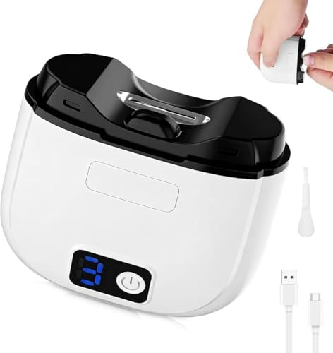 3 in 1 Electric Nail Clippers, 3 Speeds Automatic Nail Trimmer, Portable Nail Cutter for Toenails Fingernail with Display & LED Light, Scraps Storage, USB Charging,for Baby,Kids, Seniors,Adults