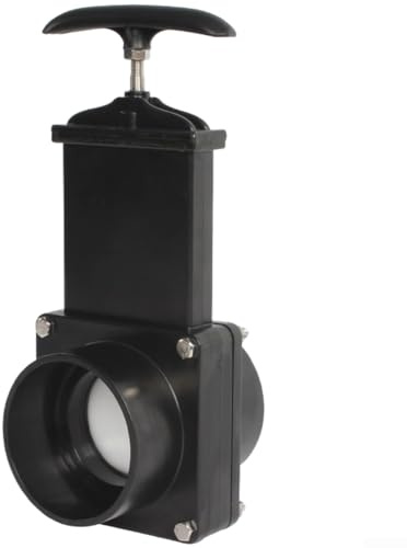 Valvola di scarico delle acque reflue RV costruita con plastica ABS per uso del rimorchio del camper con funzionamento a filo di trazione e interfaccia a flangia (valvola di scarico da 75 mm)
