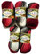 5 x 100 Gramm Alize Burcum Batik Wolle bordeaux rot schwarz grau weiss mit Farbverlauf, Nr. 1984, 500 Gramm Strickwolle