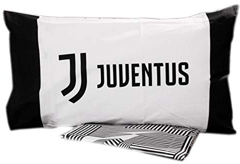 Juventus Nuovo Logo Parure Copripiumino Copripiumone per Letto Singolo Una Piazza Ufficiale FC 100% Puro Cotone