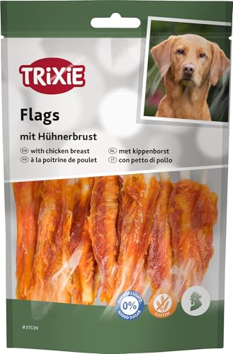 TRIXIE PREMIO Rinderhaut-Kaurollen mit Hühnerbrust – 65 % Fleischgehalt – Glutenfrei & ohne Zuckerzusatz – 100 g – 31539