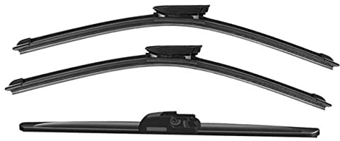 Jurmann® Vision+ Aero Scheibenwischer 530/475 + 325 mm Komplettsatz Vorne + Hinten Wischblatt Satz Golf IV [1J1] Bj 06.02-06.05