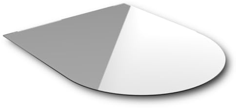 Glasplatte für Kaminofen 100 x 80 cm - Glasscheibe mit 6mm ESG Sicherheitsglas - perfekt geeignet als Funkenschutzplatte - Rundbogen, Klar