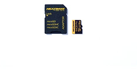 Nextbase 64GB U3 Micro SD Card - Includes Micro SD-to-SD Adapter - Ultra High Speed Memory Card Compatible with Series 1 and 2 Nextbase Dash Cam Range - Dash Camera Accessories