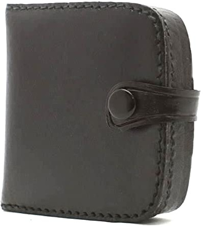Charmoni - Portefeuille - Porte Monnaie - Multi Poches - en Cuir véritable - pour Homme (Cuir, Noir)