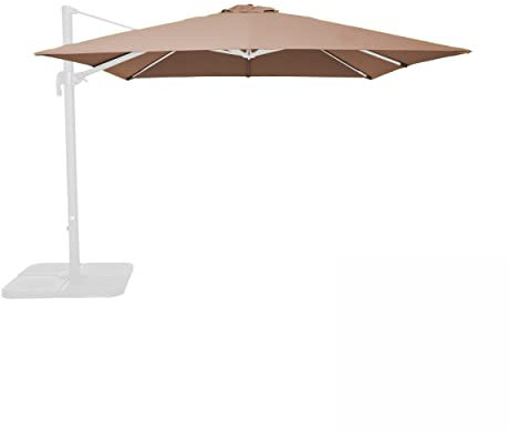 Oviala Toile pour Parasol déporté 3x3m Taupe - Malaga, Brescia et Palma