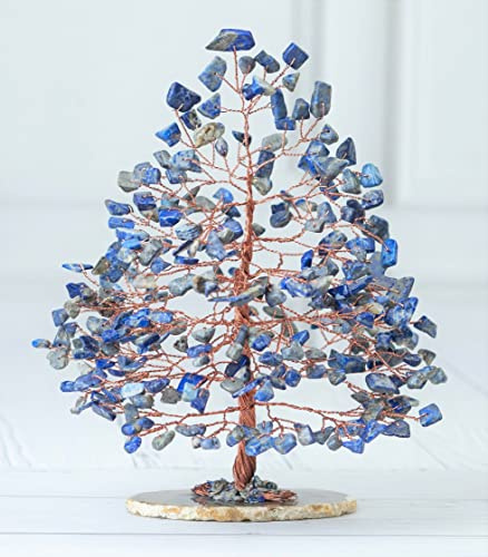 Base in pietra preziosa di lapislazzuli bonsai di geode di agata albero dei chakra pietre e cristalli Feng Shui decorazione bonsai di albero dei soldi regalo di compleanno spirituale per la mamma