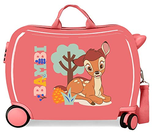Disney Bambi Kinderkoffer Koralle 50 x 39 x 20 cm starr ABS-Kombinationsverschluss seitlich 78 l 1,8 kg 4 Räder Handgepäck, rot, Kinderkoffer