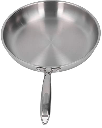 TOPINCN Stainless Steel Frying Pan - Thickened 3 Layers Skillet for Omelette Cooking (30cm)