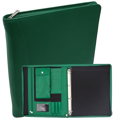 Safekeepers Konferenzmappe A4 Leder,Schreibmappe a4 reißverschluss,dokumentenmappe a4 Leder ringbuch, Arbeitsmappe aus Leder, Geschenk für ihn