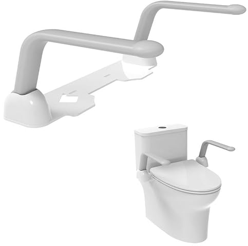 GOVITA - Maniglioni wcper anziani e disabili Barra Bagno Disabili, Braccioli per WC Pieghevole, Maniglione Bagno Disabili, Sostegno per toilette, Sedili WC per Disabili, Supporto WC per Anziani