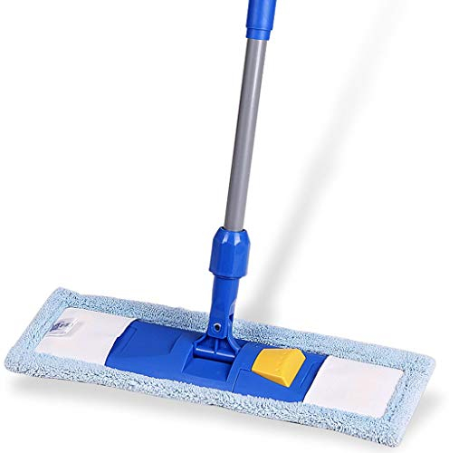 HASMI Fregona Mopa de Microfibra por Madera, Laminado, Suelo de baldosas de Limpieza, Hierro Asa telescópica - Sistema de Limpieza de Spin Mop Mopa